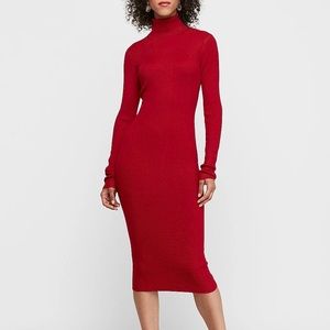 Lulu’s red turtleneck sweater dress small